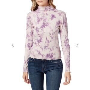 NWT HUDSON Mock-Neck Long-Sleeve Top In Lilac Fatigue